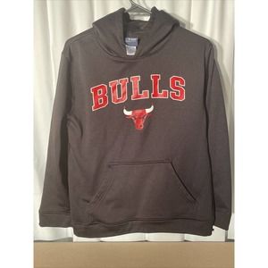 Chicago Bulls Pullover Hoodie•Boys Size Large 14/16•NBA•Black/Red•Team Athletics